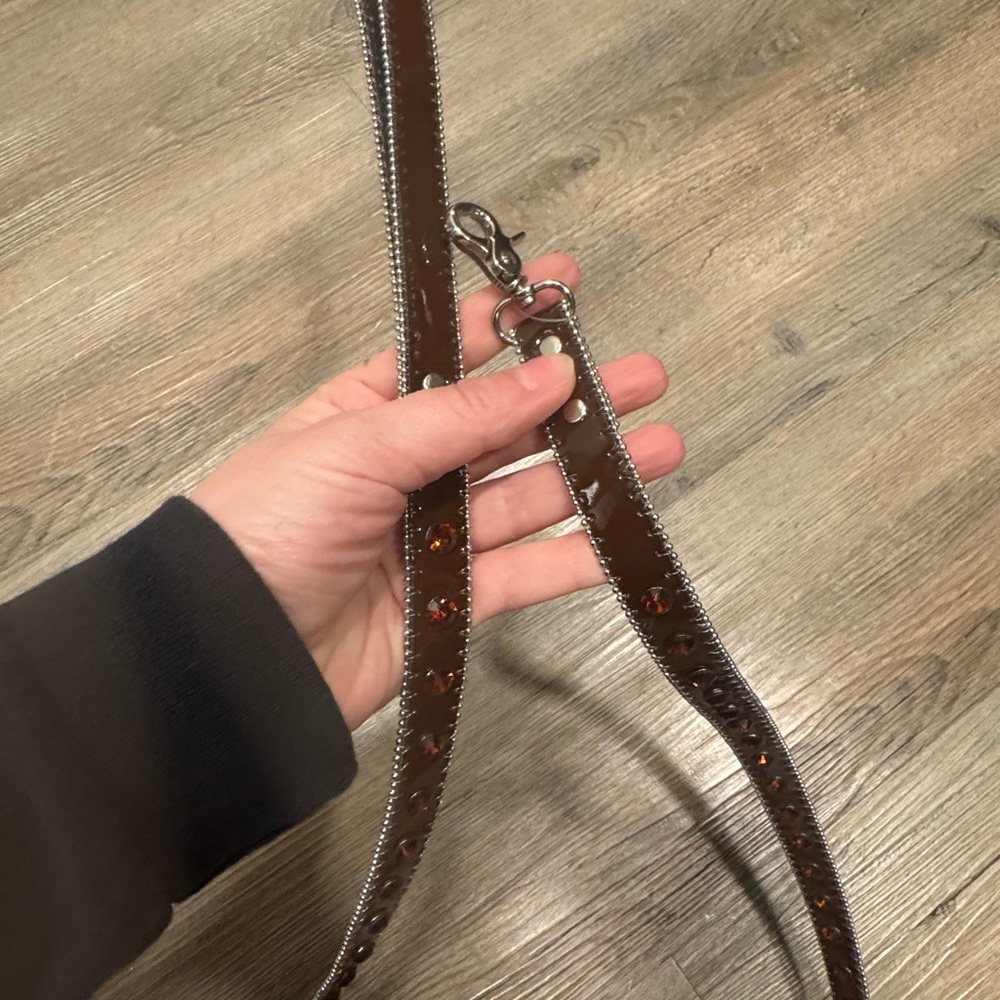 Brown Rhinestone Dog Leash - Picture 9 of 12